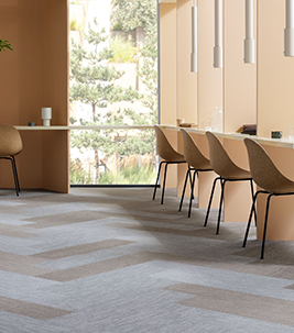 Flotex Calico 155009 putty | 155007 chalk flocked planks flooring